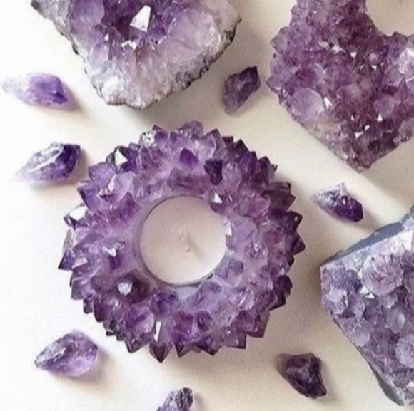 Amethyst Crystal Candle Holder - Picture 3 of 3